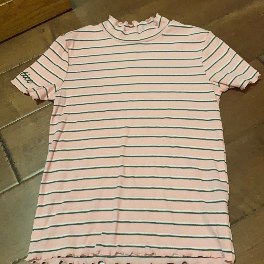 Justice pink and gray shirt